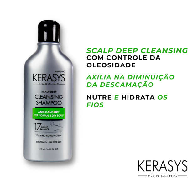 Scalp Clinic Deep Cleansing Shampoo 180ml (Para Couro Cabeludo Normal a Seco) - Imagem 2