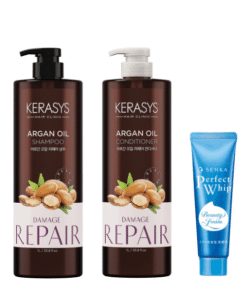 Shampoo 1L e Condicionador 1L-Argan Oil – Cabelos Secos (Grátis SENKA – Perfect Whip A 50g)
