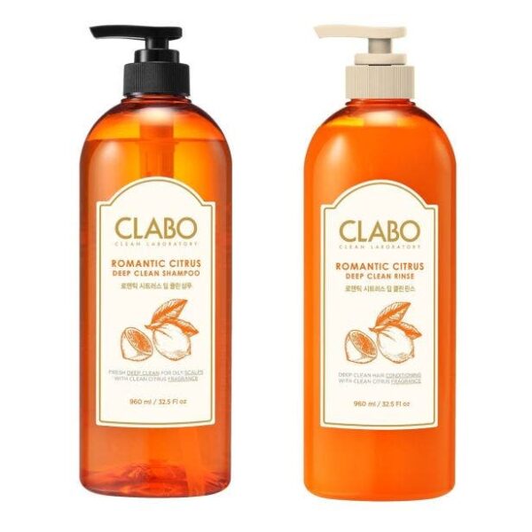 CLABO – Kit Romantic Citrus Deep Clean (Shampoo 960ml + Condicionador 960ml)