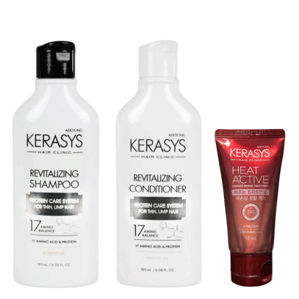 Revitalizing Rosehip Oil Duo (Sh + Cd 180ml) + Mini Leave-In Heat Active Damage Repair 50ml