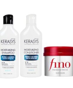 Kit Hair Clinic Moisturizing (Baobab Oil) Sh 180ml + Cd180ml + Fino Premium Touch Hair Mask 230g